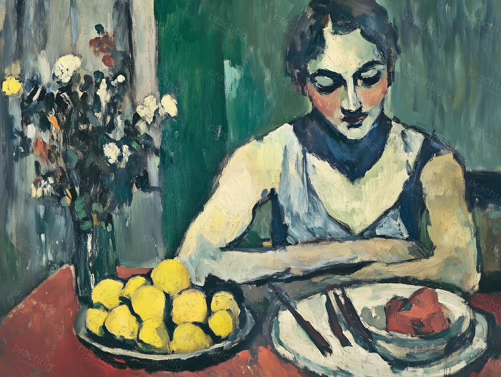 Vrouw met Citroenen en Bloemen