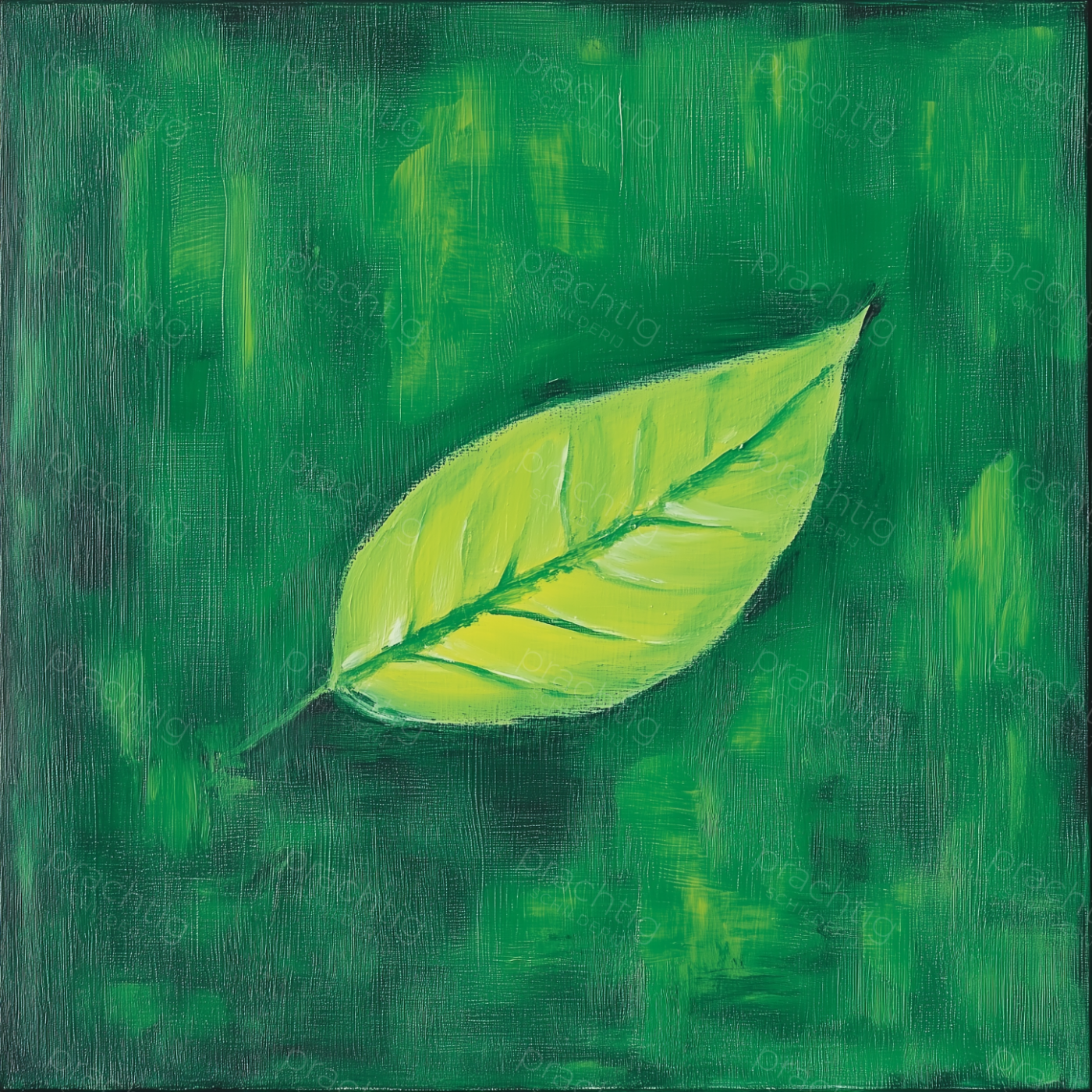 Eenzaam Blad op Groen