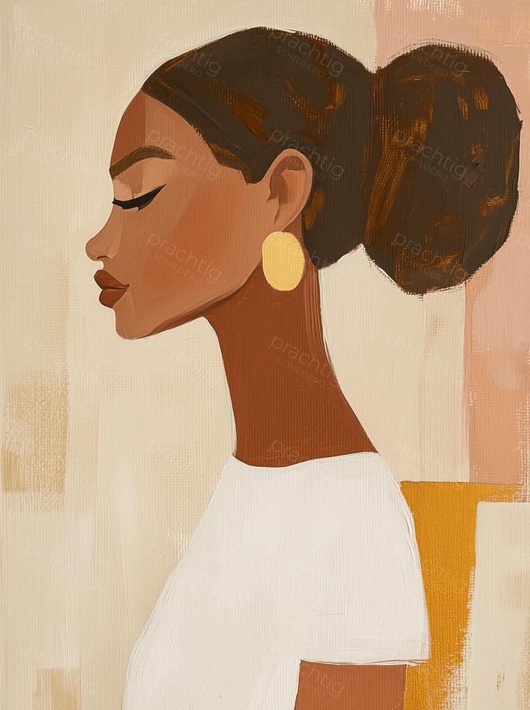 Vrouwelijk silhouet in profiel