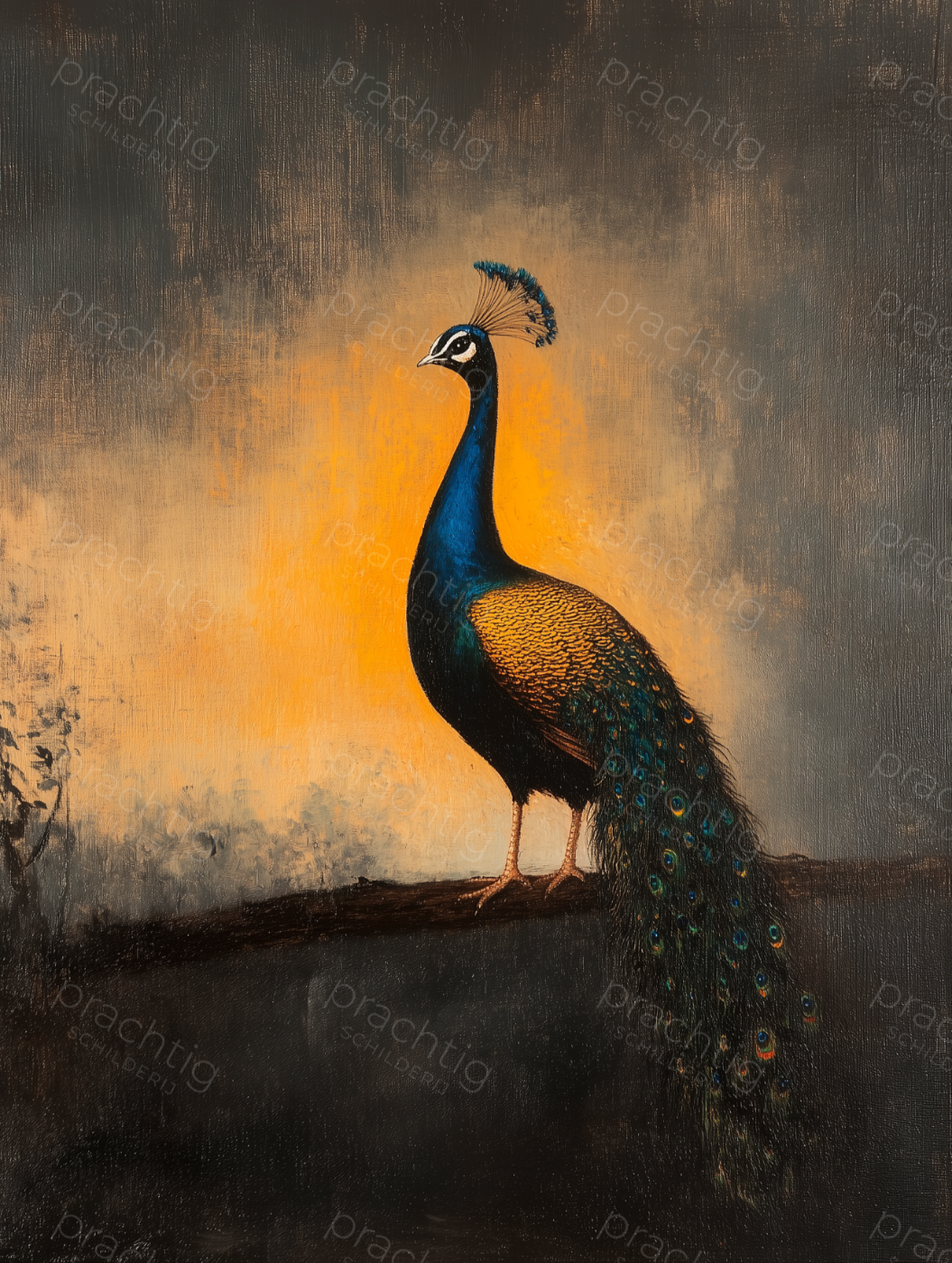 Majestueuze Pauw in Stralend Licht