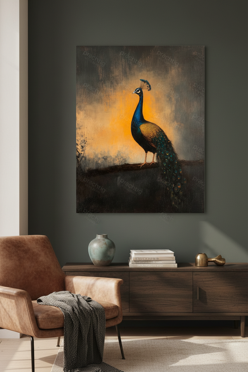 Majestueuze Pauw in Stralend Licht