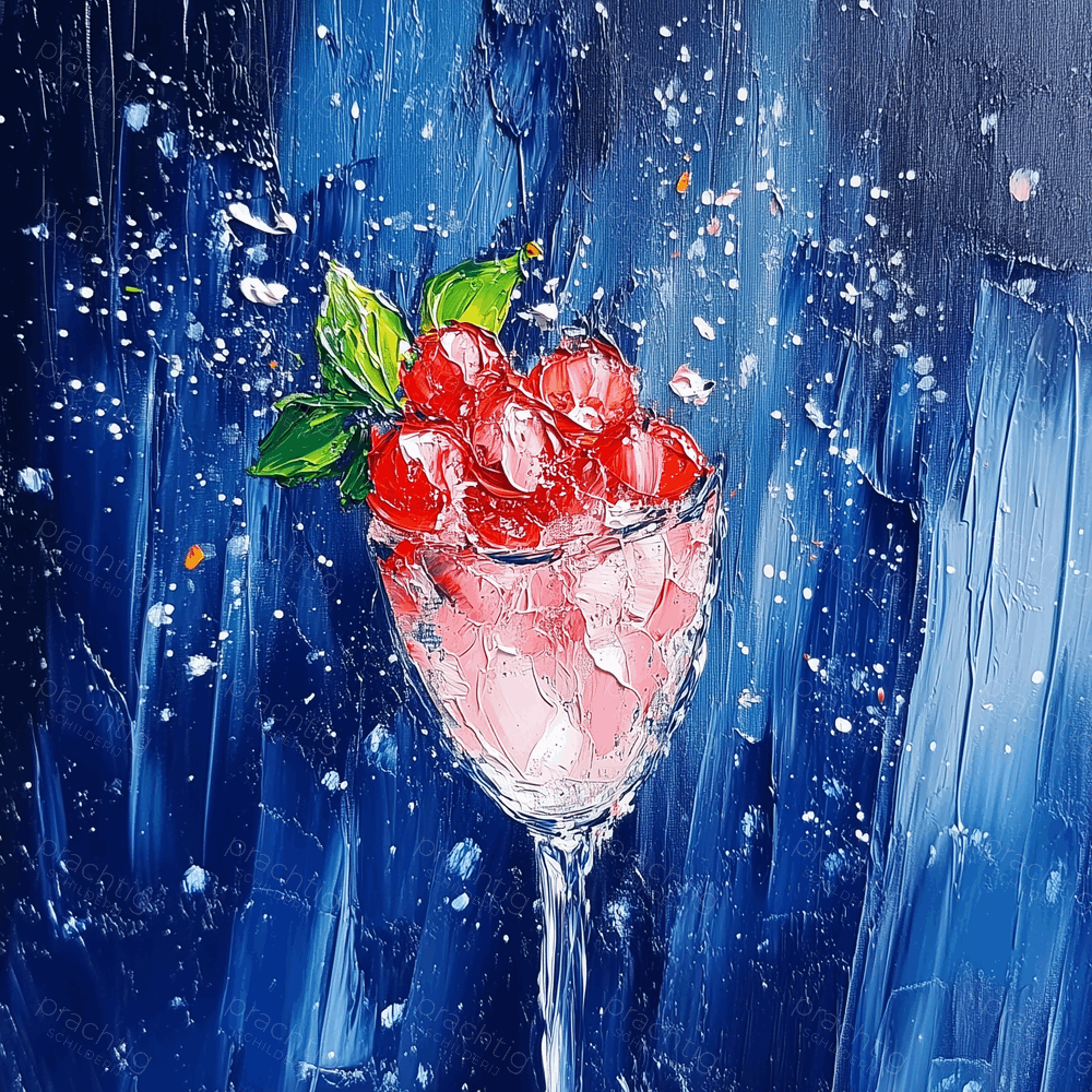 Verfrissend glas met rode bessen