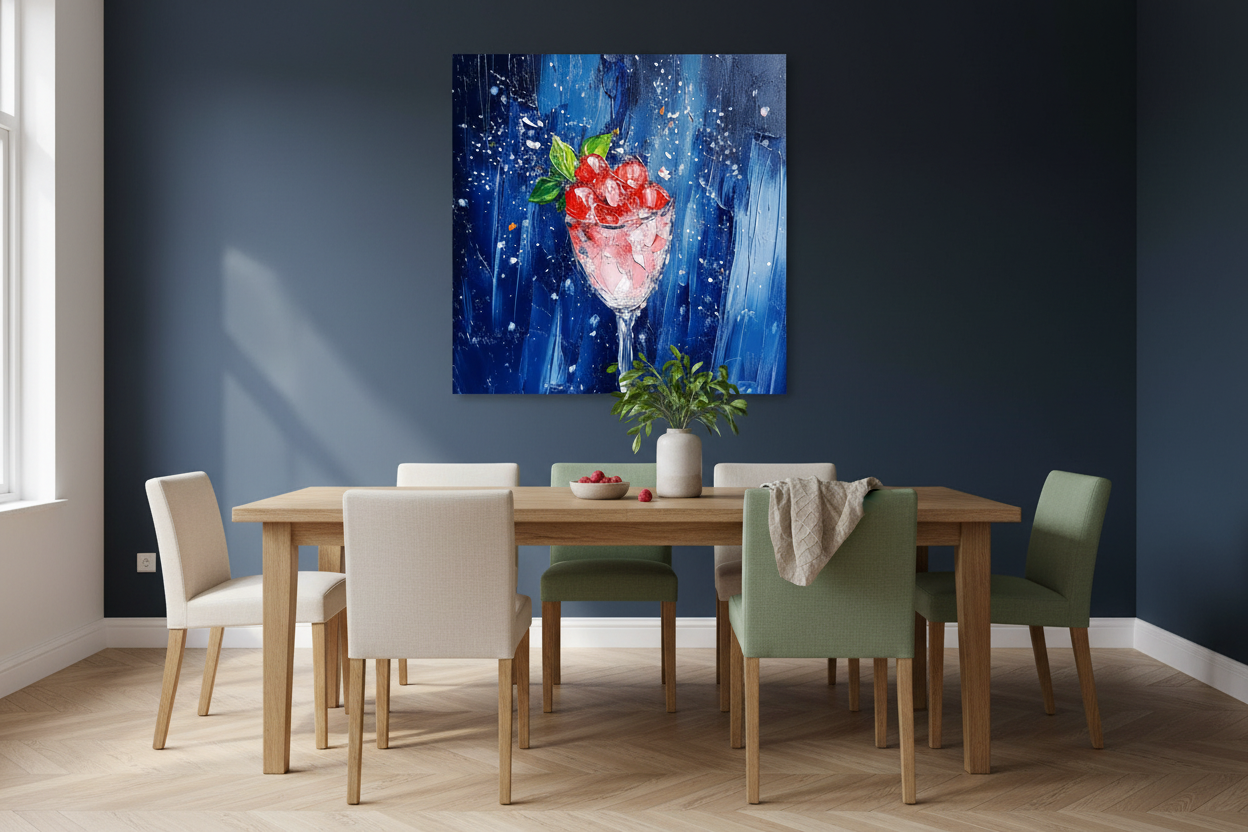 Verfrissend glas met rode bessen