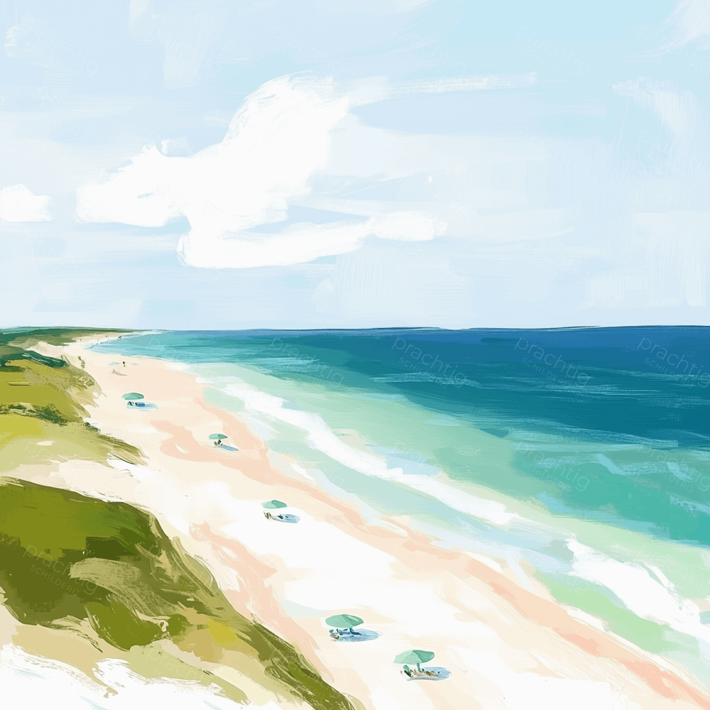 Zomerse Stranddag aan Zee