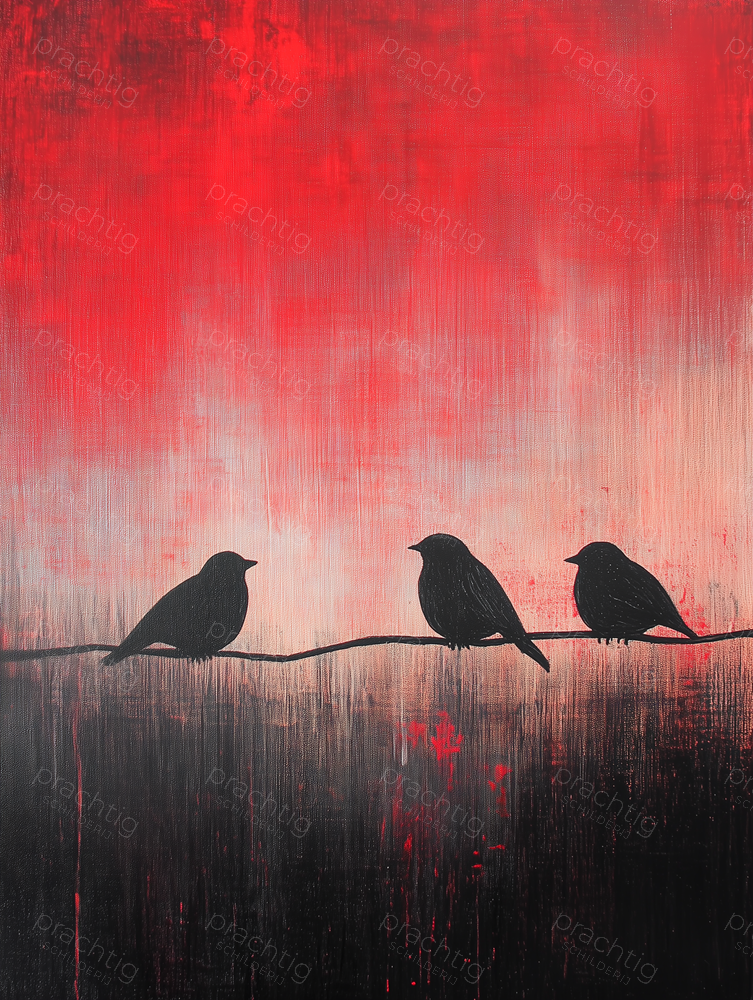 Rode Zonsopgang Vogels