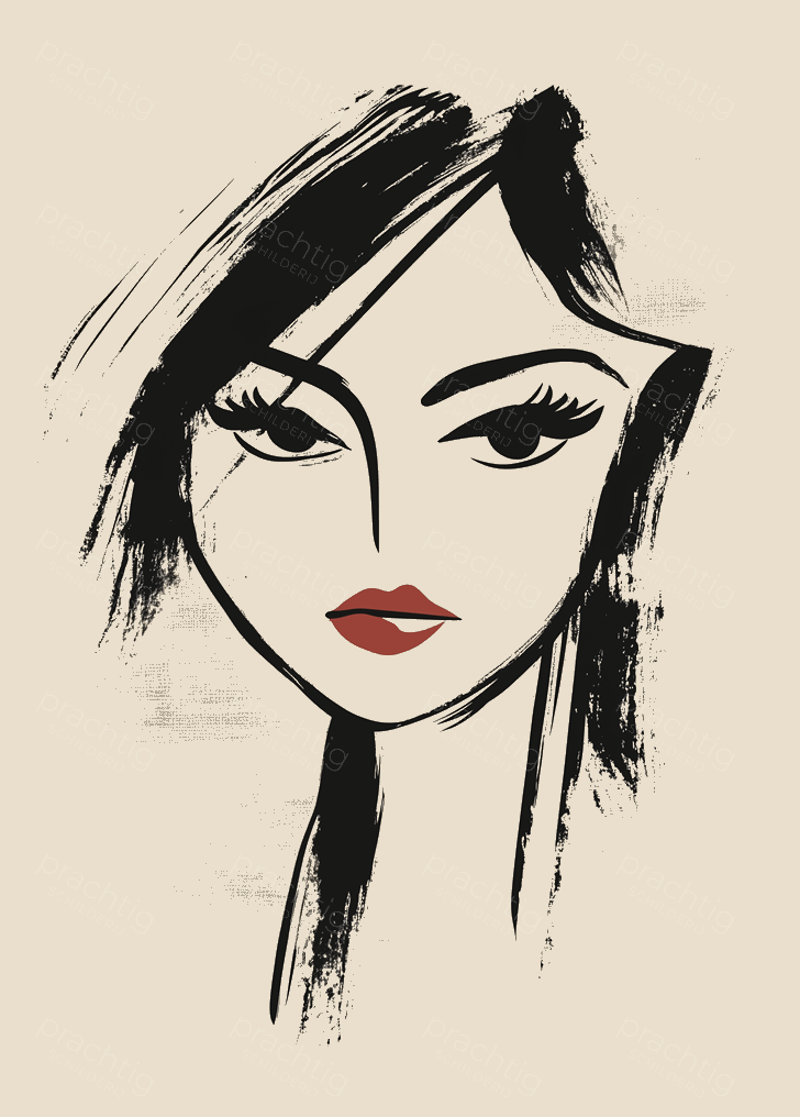 Minimalistisch vrouwelijk portret