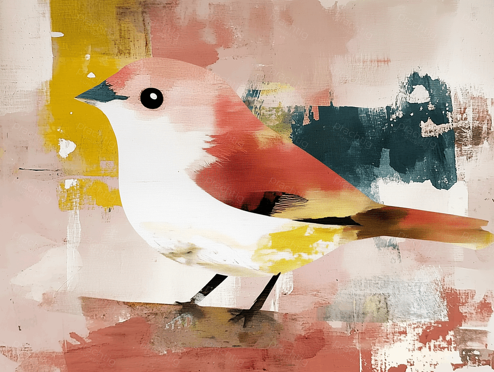 Vogel in warme kleuren