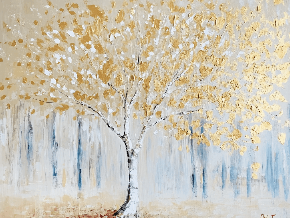 Gouden Boom in Herfstbos