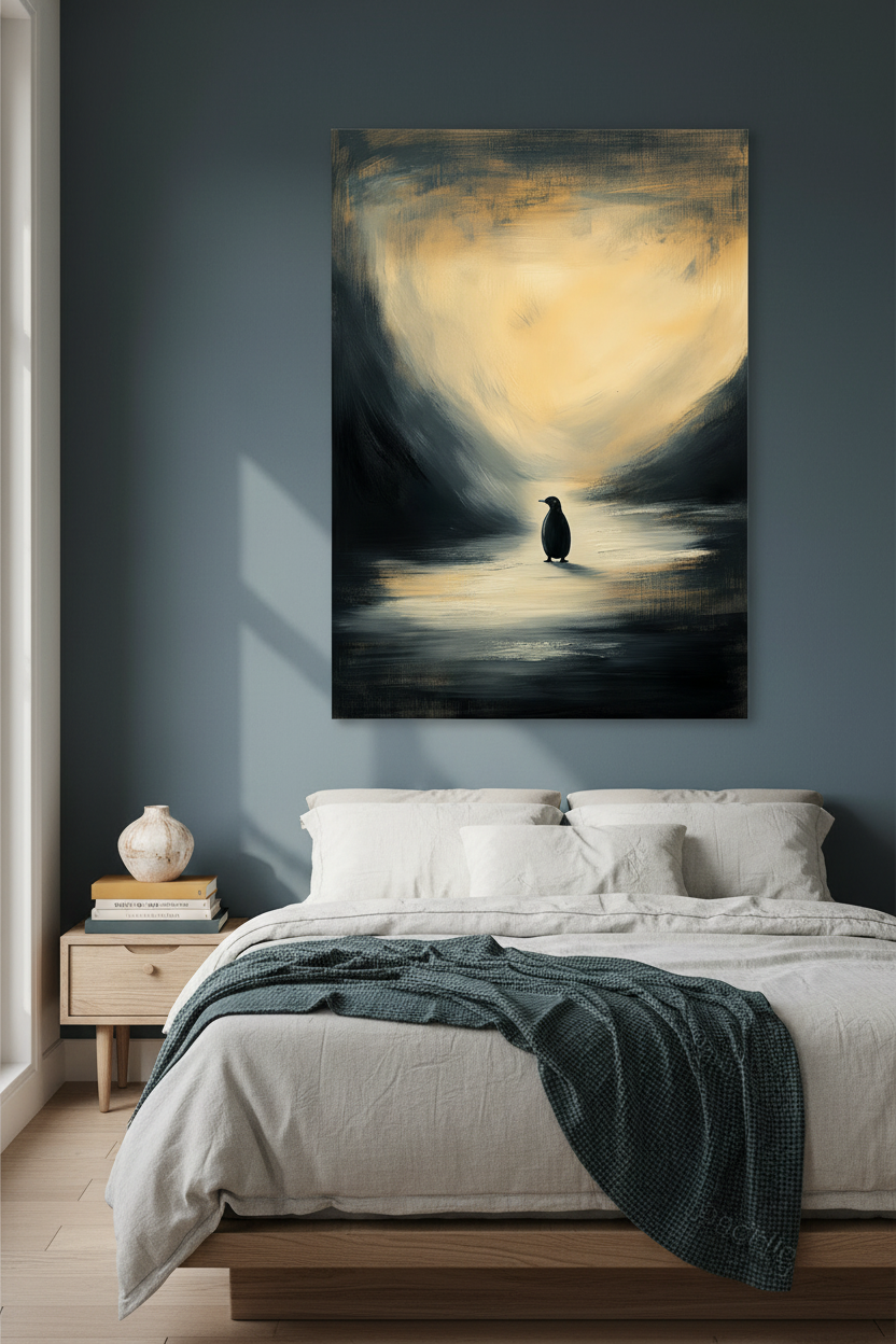 Pinguïn in het Maanlicht