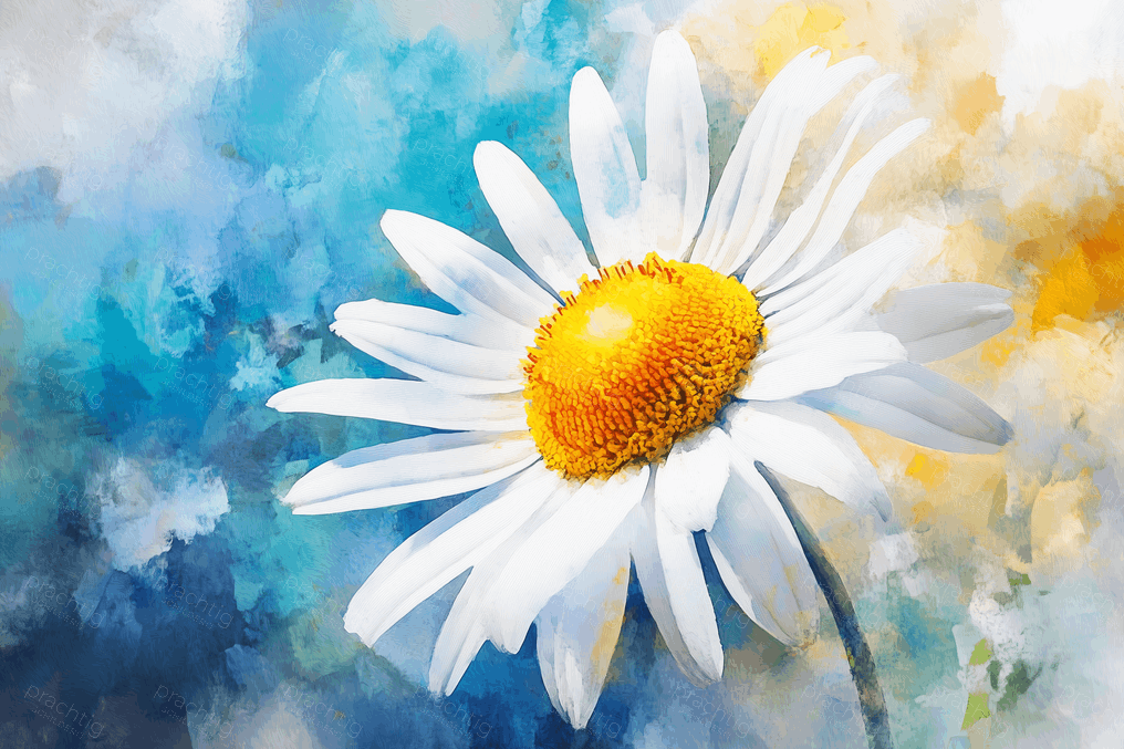 Witte Margriet Tegen Blauwe Hemel