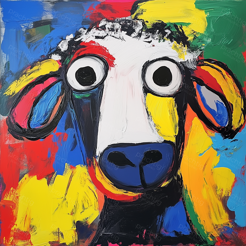 Bonte koe met grote ogen