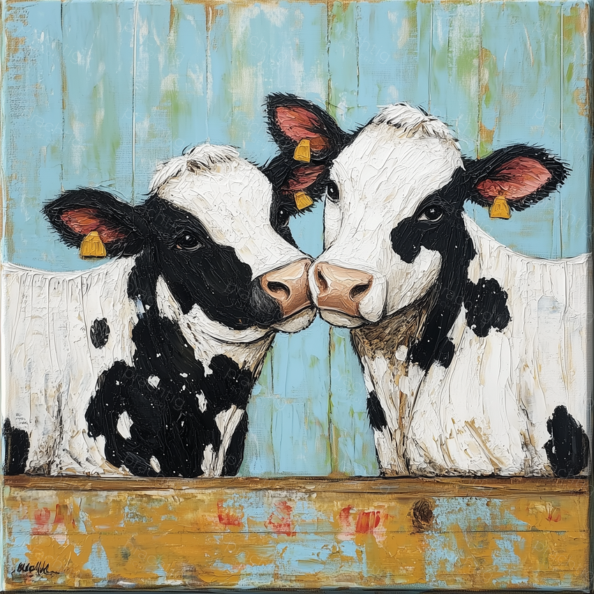 Twee Koeien in de Weide