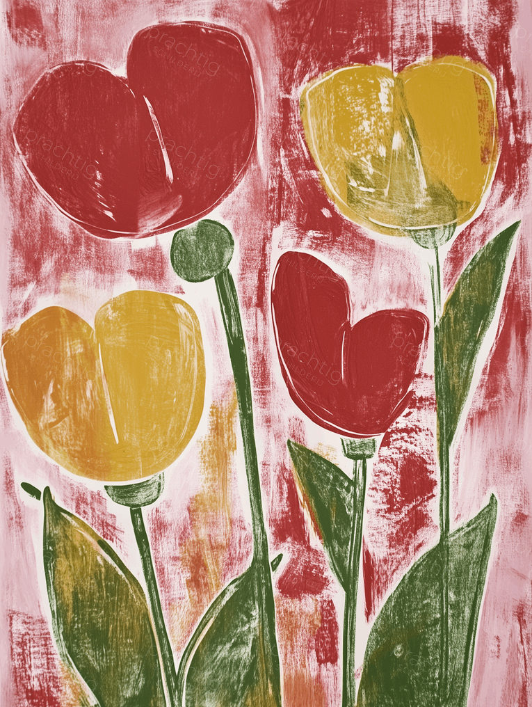 Tulpen in levendige kleuren