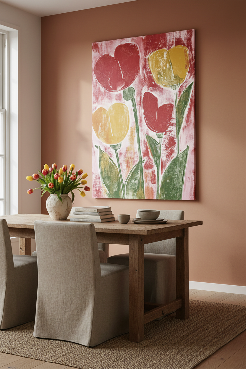 Tulpen in levendige kleuren