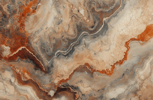 Aardse Rotsformaties in Vuurrood