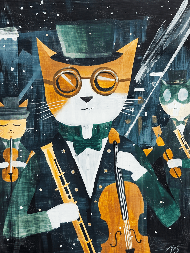 Kattenorkest in de Sneeuwnacht