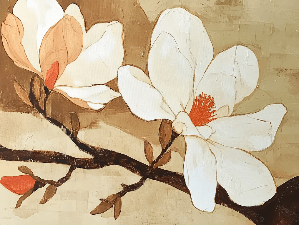 Magnolia Bloesem in Zachte Tinten