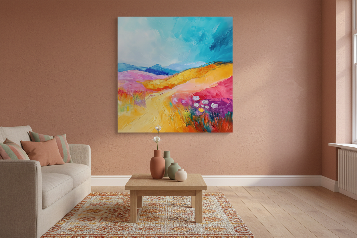 Zomerlandschap vol Levendige Kleuren