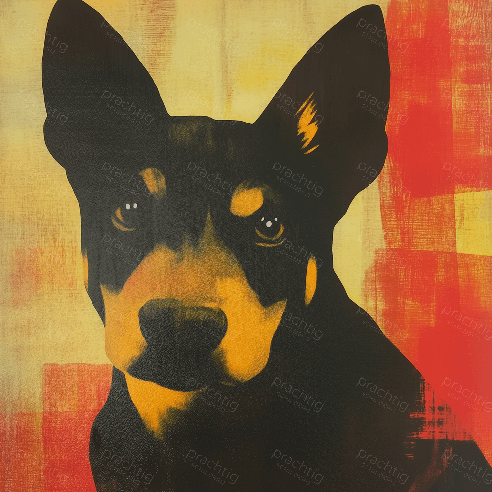 Hond in warme tinten