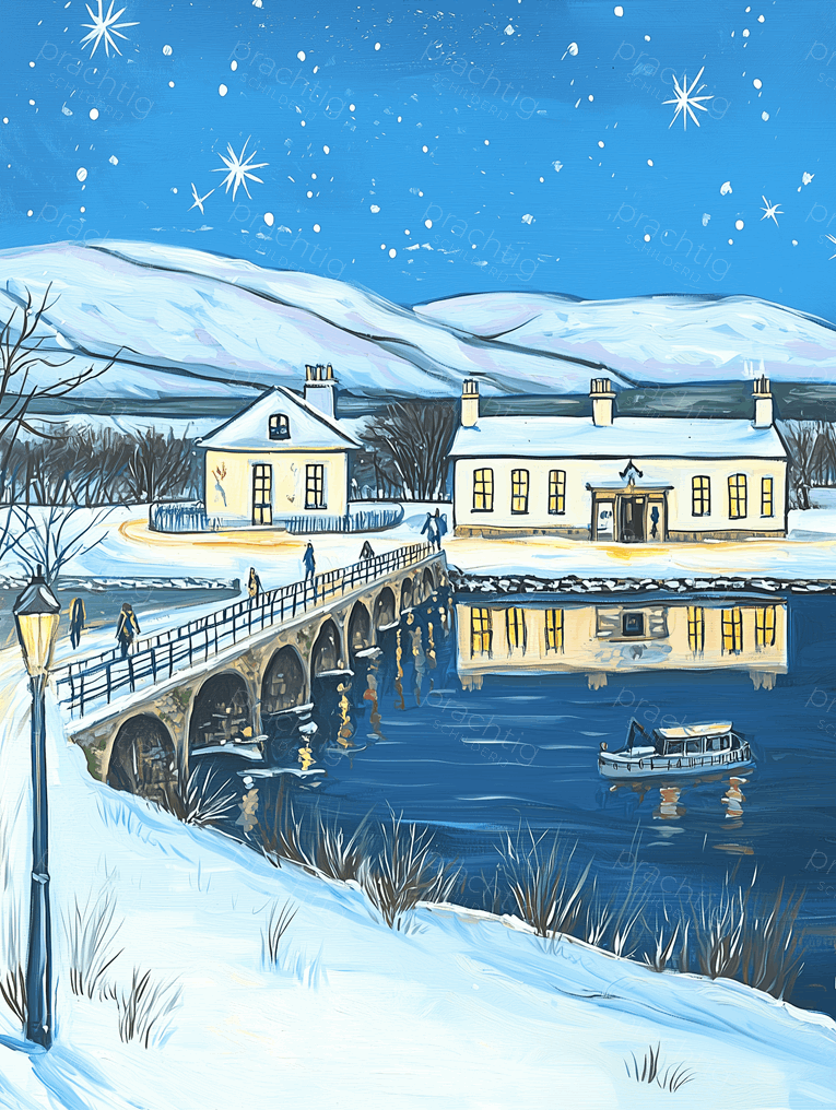 Winternacht aan de Rivier