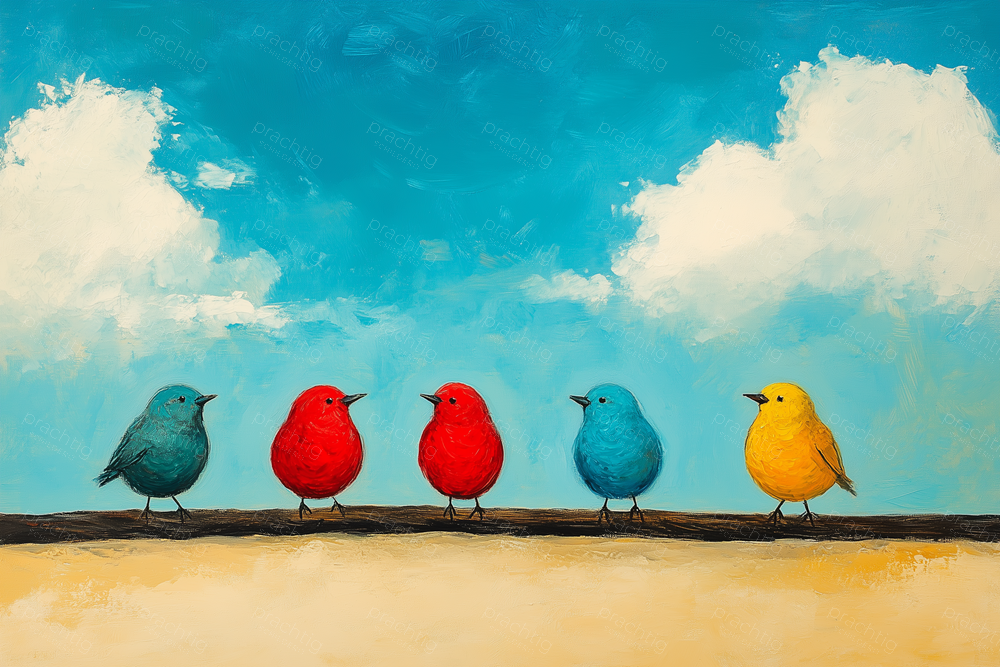 Vrolijke Vogels in de Lucht