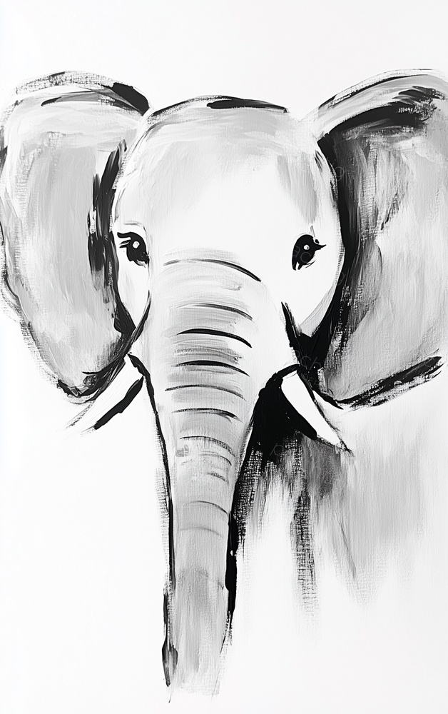 Zwart-Wit Olifant
