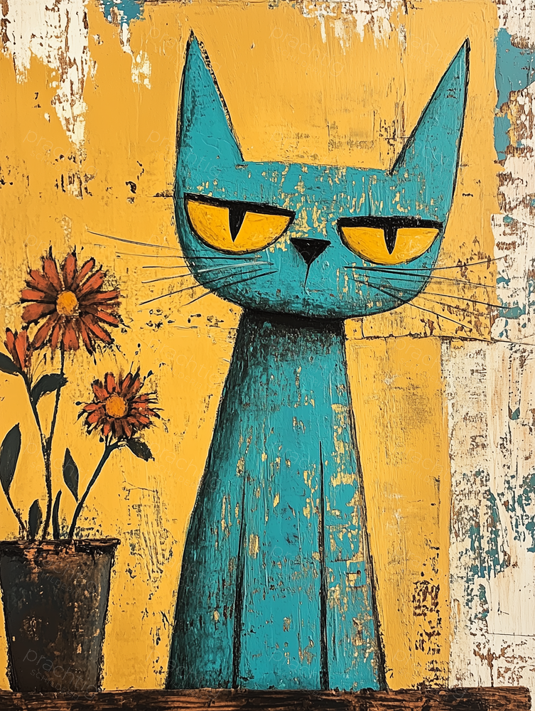 Blik van de Blauwe Kat