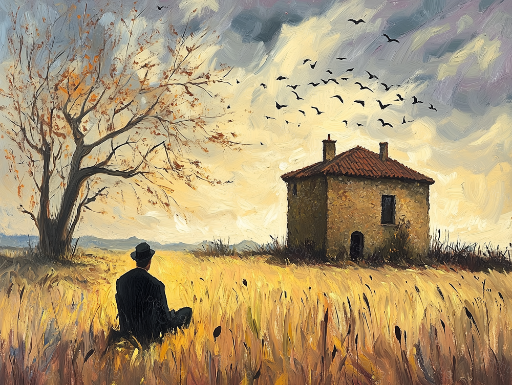 Stille Reflectie in het Veld