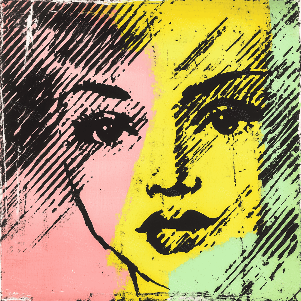 Vrouwelijk portret in popart-stijl