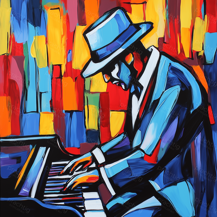 Jazz Muzikant in Beweging