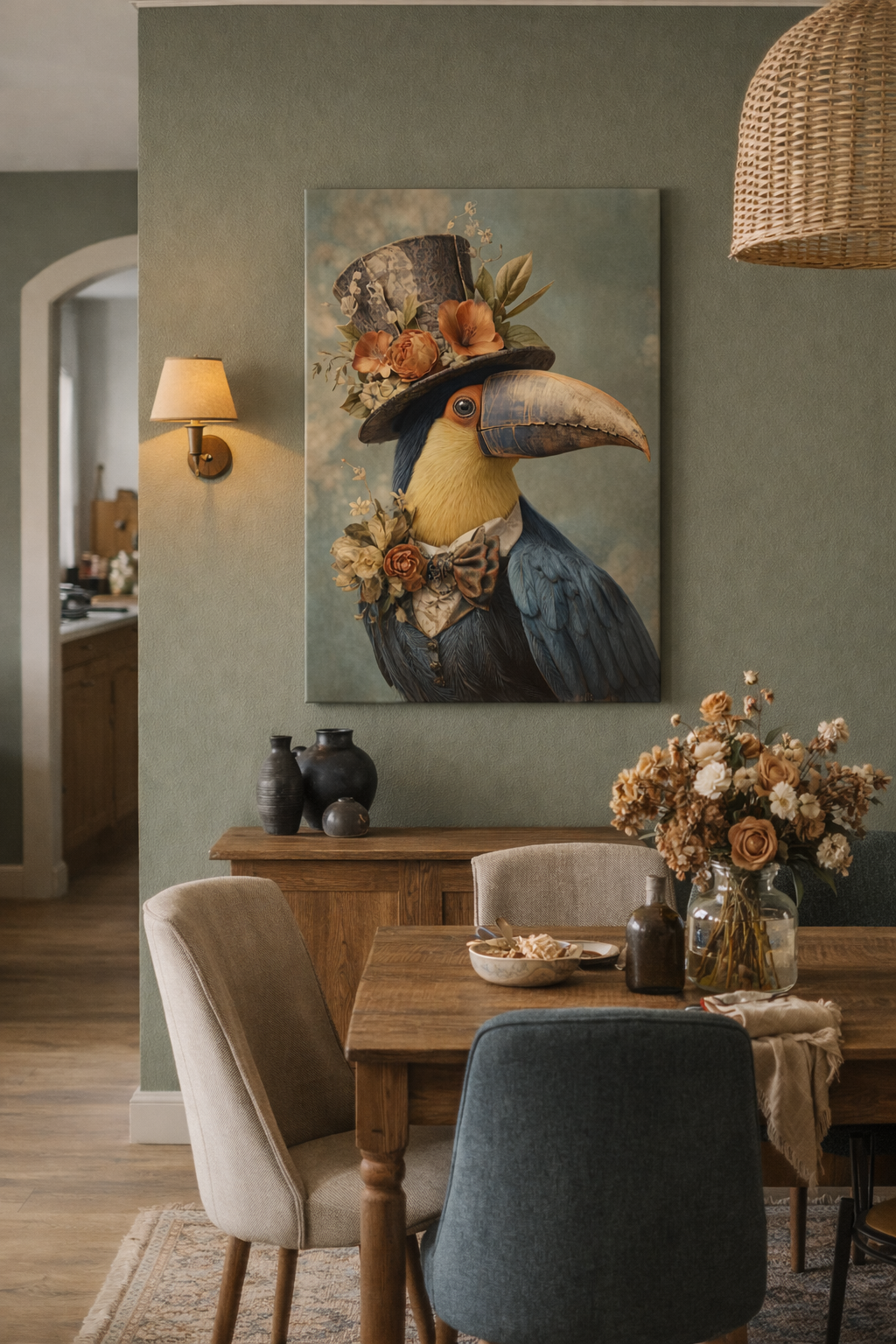 Elegantie van een Gevederde Dandy