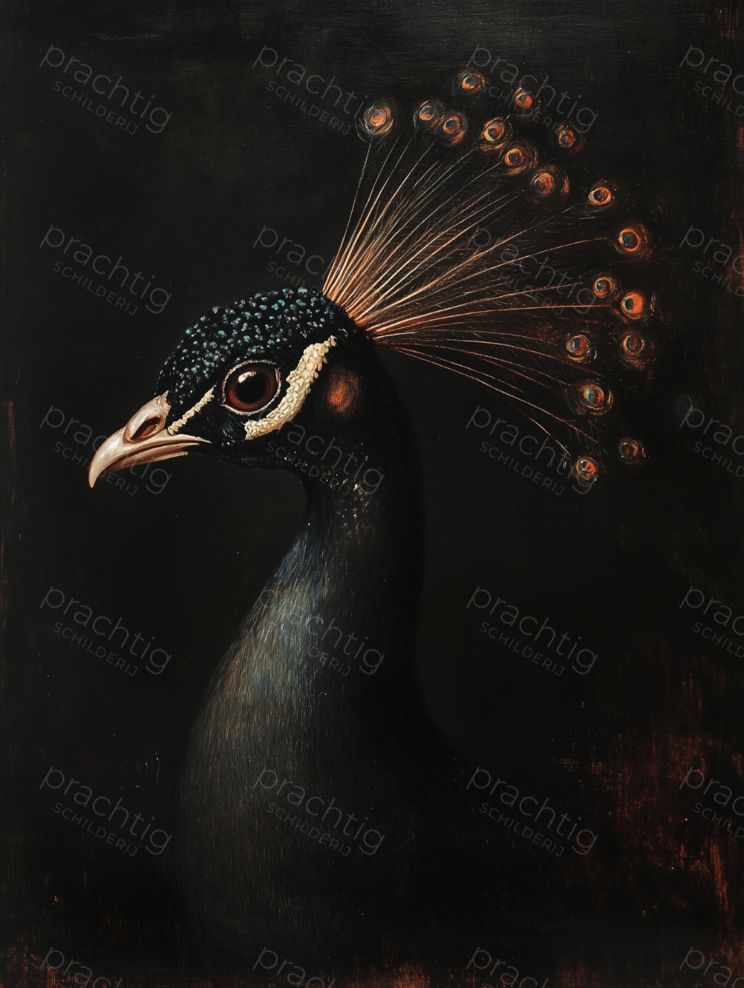 Majestueuze Pauw in het Donker