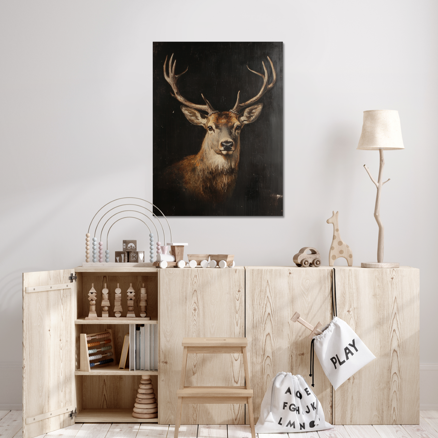 Majestueus Hert in Donker Licht