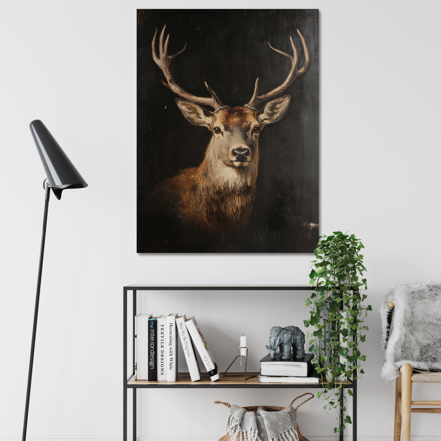 Majestueus Hert in Donker Licht