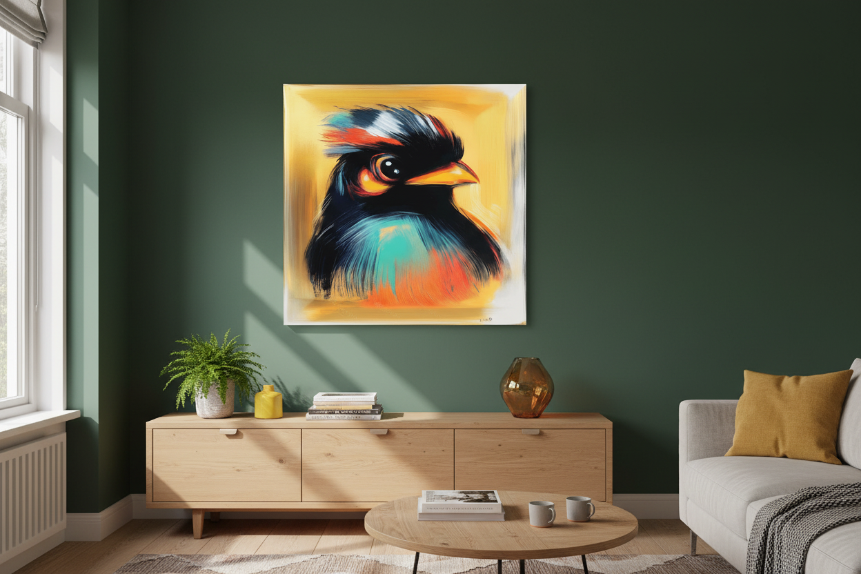 Vrolijke Vogel in Felle Kleuren