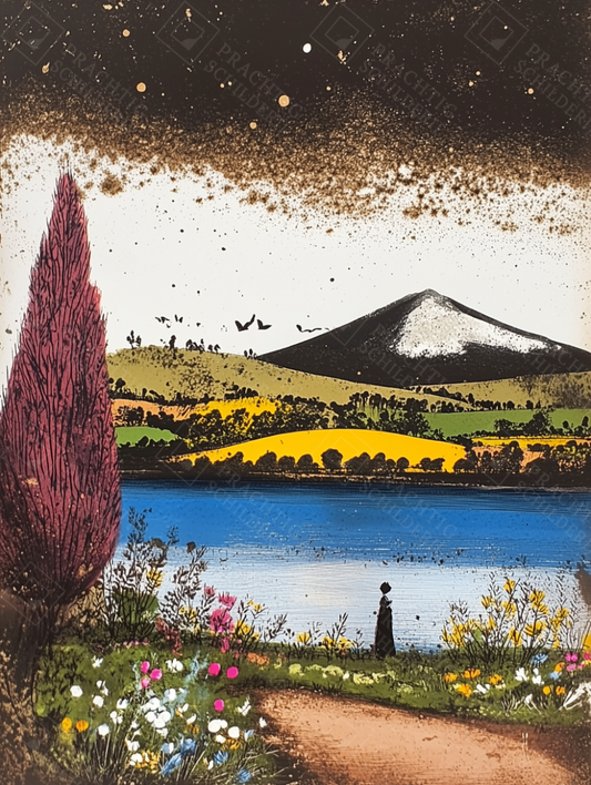 Avondlandschap met water