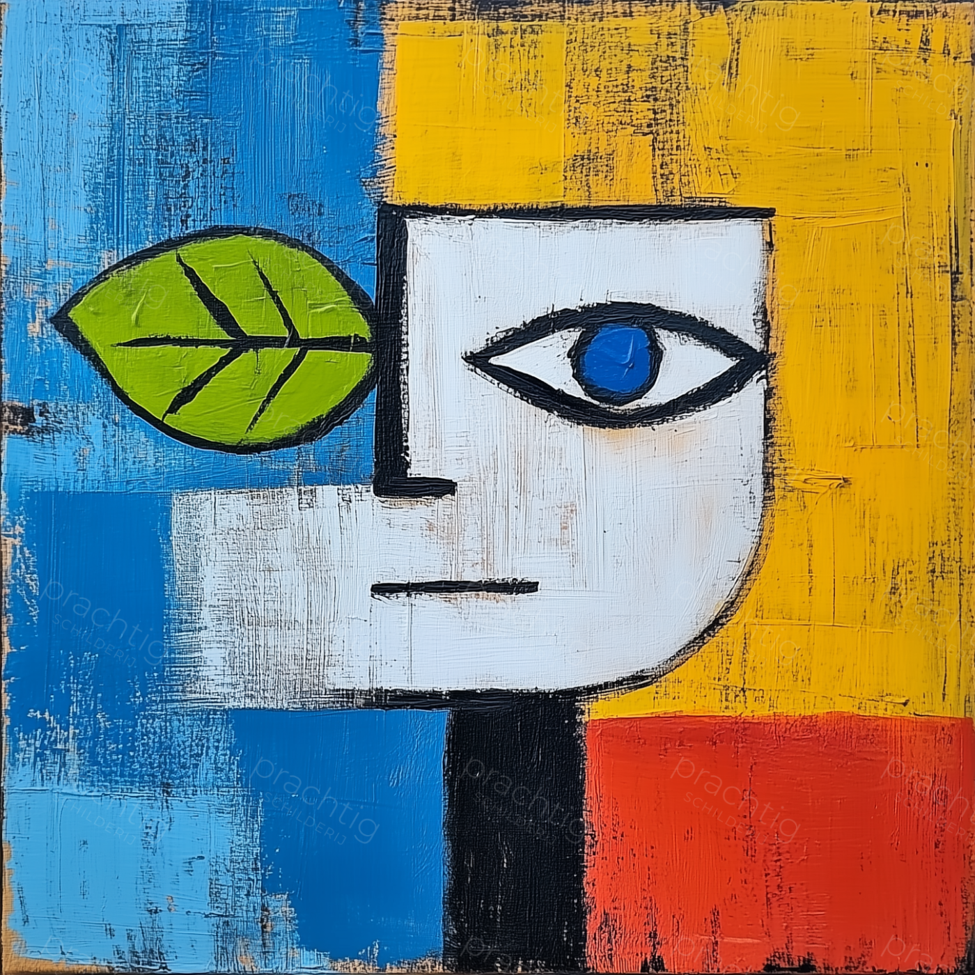 Geometrische Portret Kunstwerk