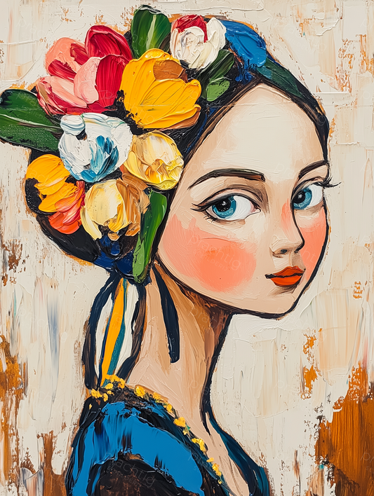 Vrouw met Bloemenkroon