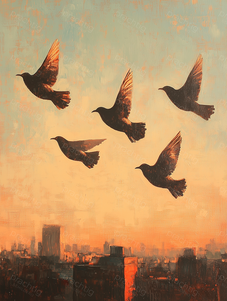 Vogels in de Stadslucht