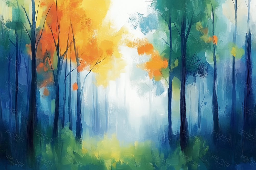 Herfstbos in Mystieke Nevel