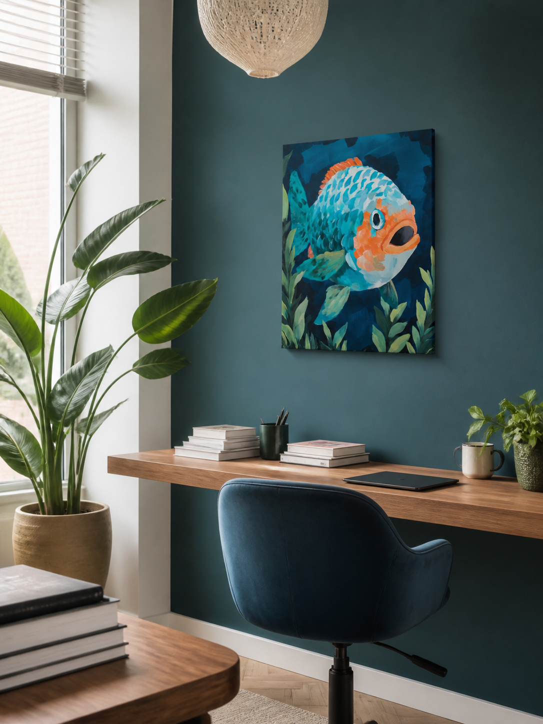 Vis tussen waterplanten