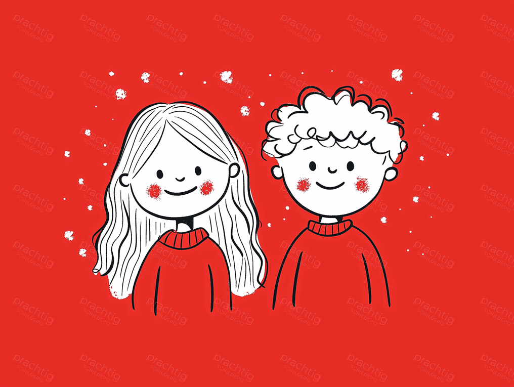 Vrolijke Kinderen op Rood