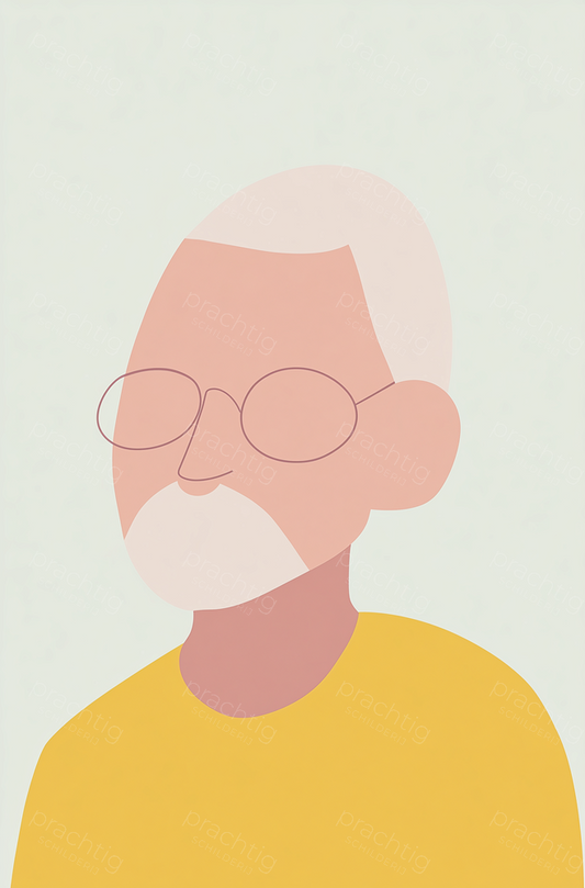 Abstract portret in zachte kleuren