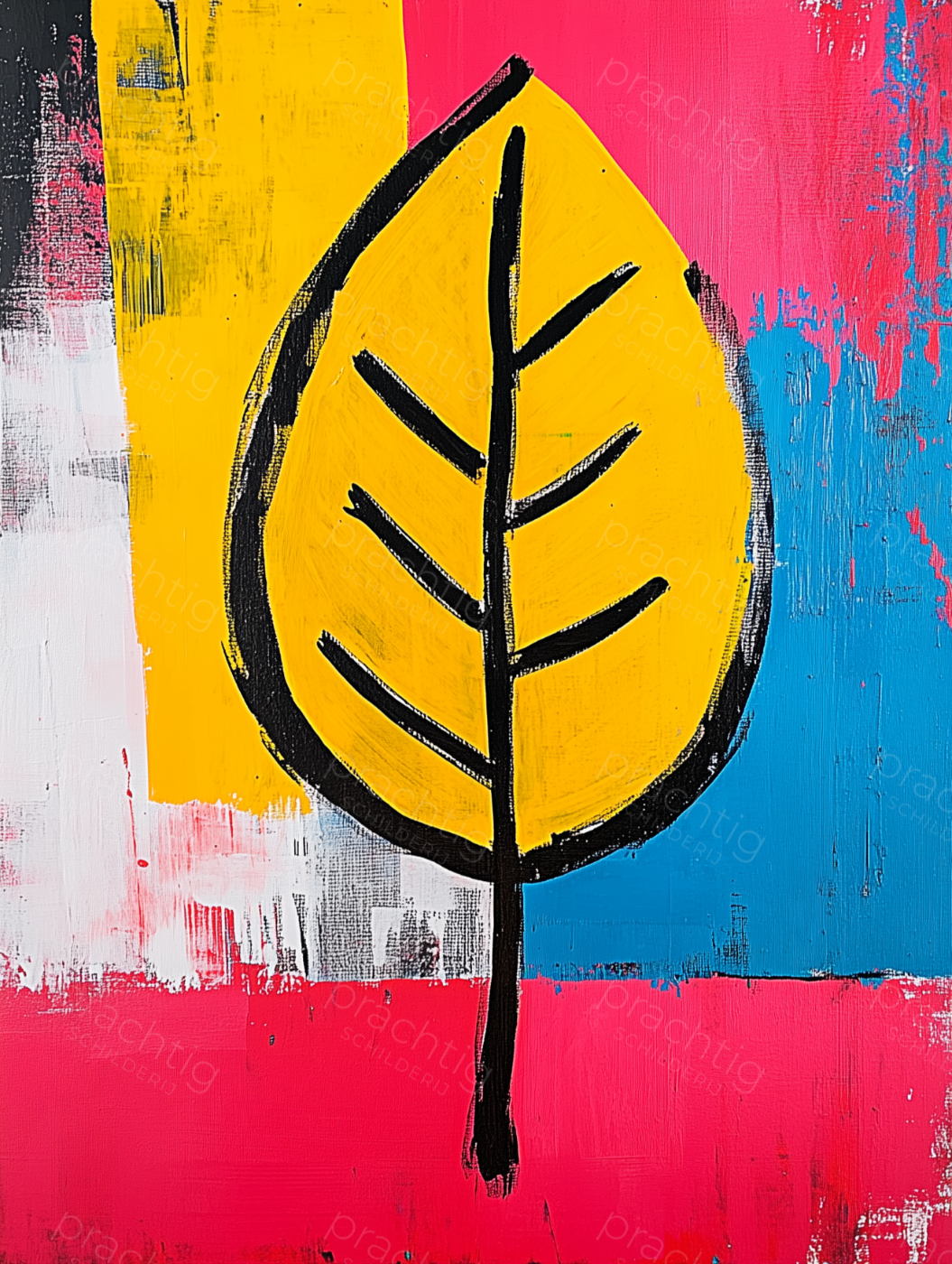 Levendige Bladvorm op Abstracte Achtergrond