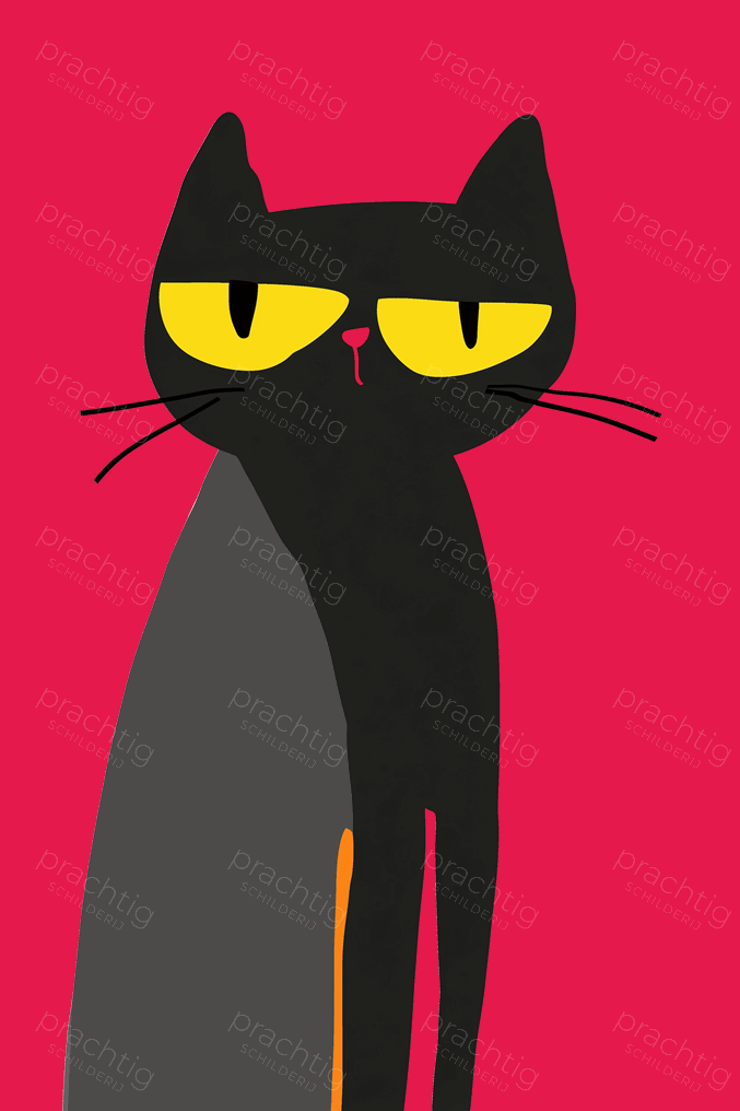 Geheimzinnige Kat met Gele Ogen