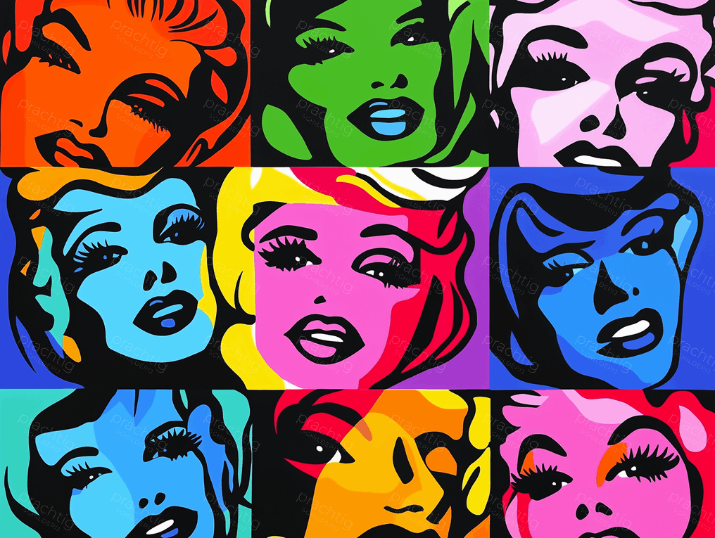 Pop Art Portretten Mozaïek