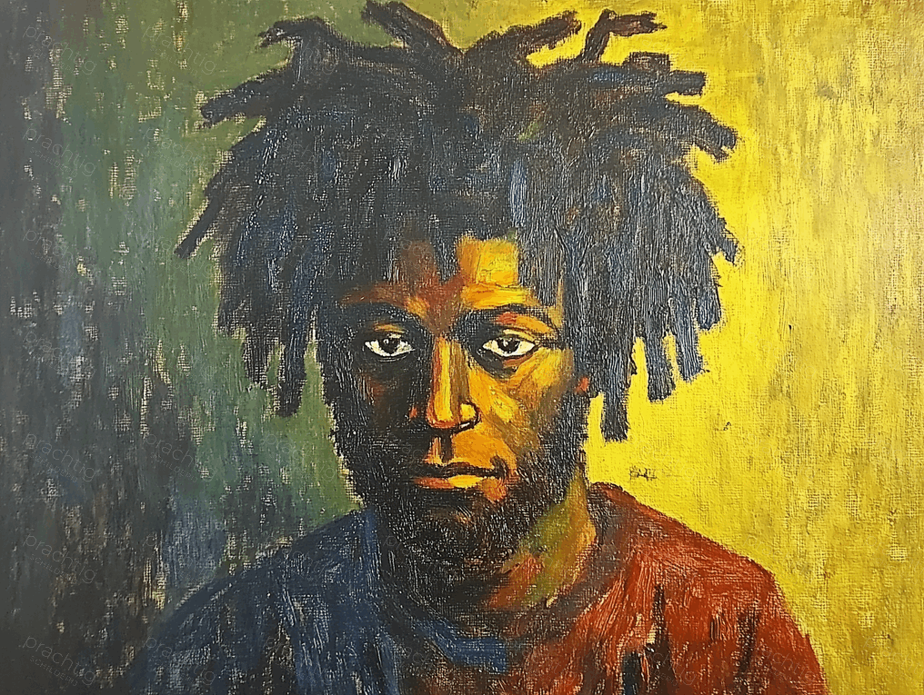 Portret met Expressieve Blik