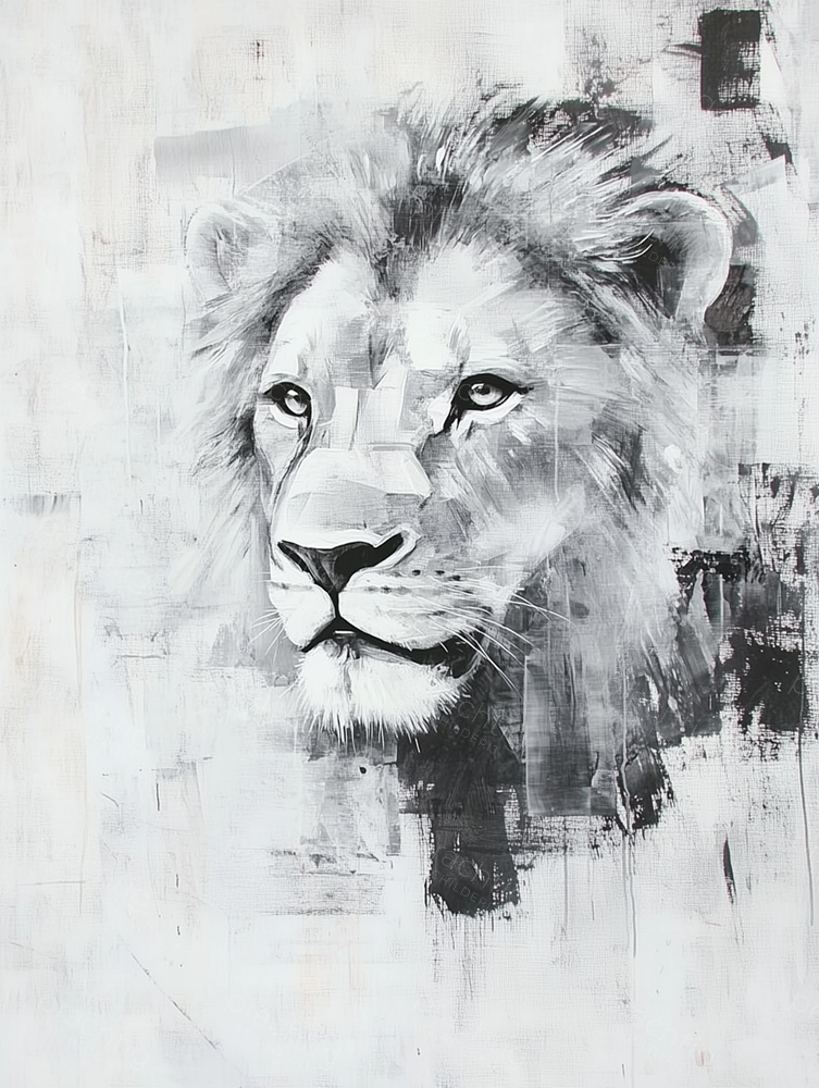 Leeuwenkracht in Zwart-Wit