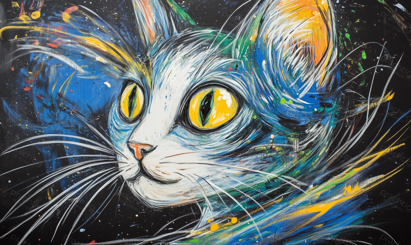 Kat in Kosmische Stijl