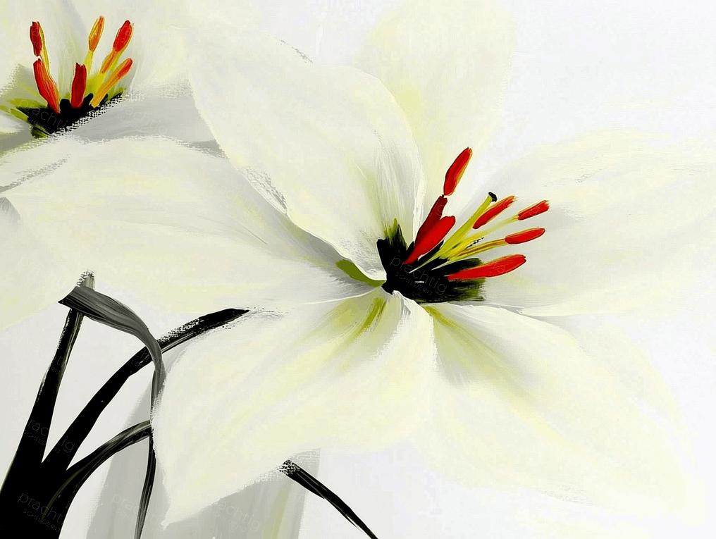 Witte Lelies in Volle Bloei